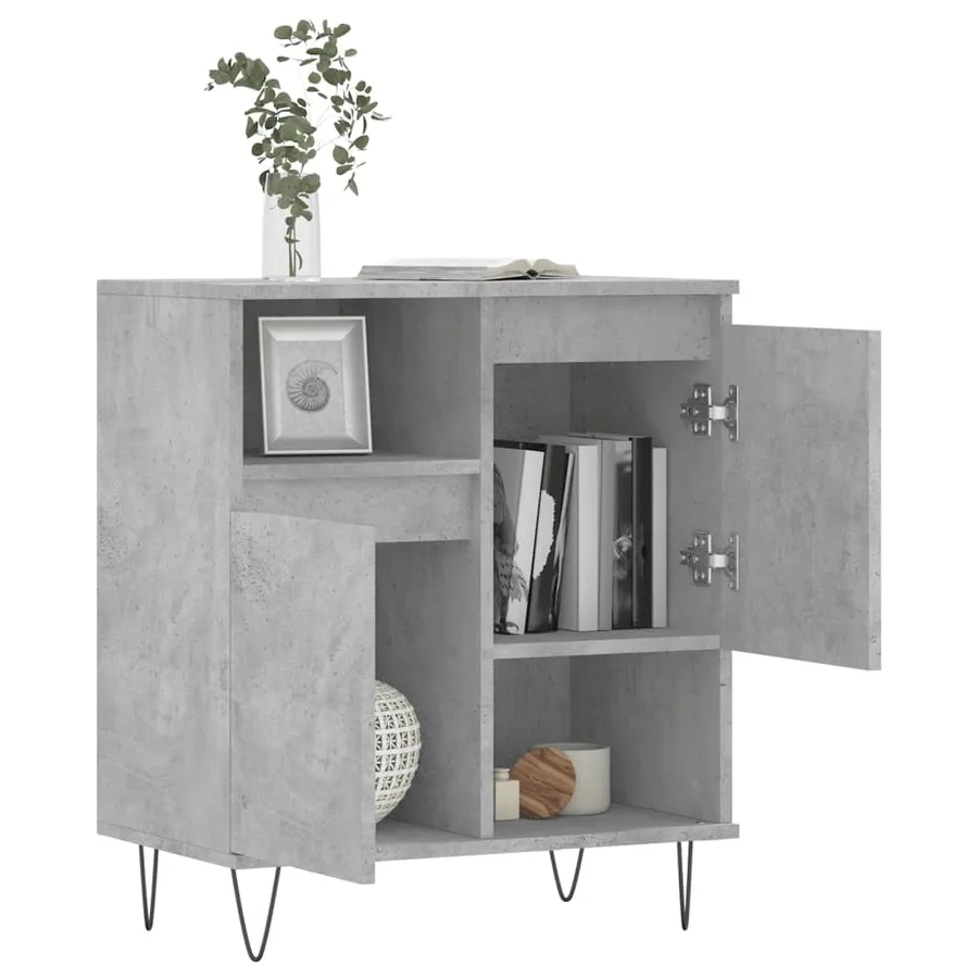 Buffet Gris béton 60x35x70 cm Bois d'ingénierie - 4