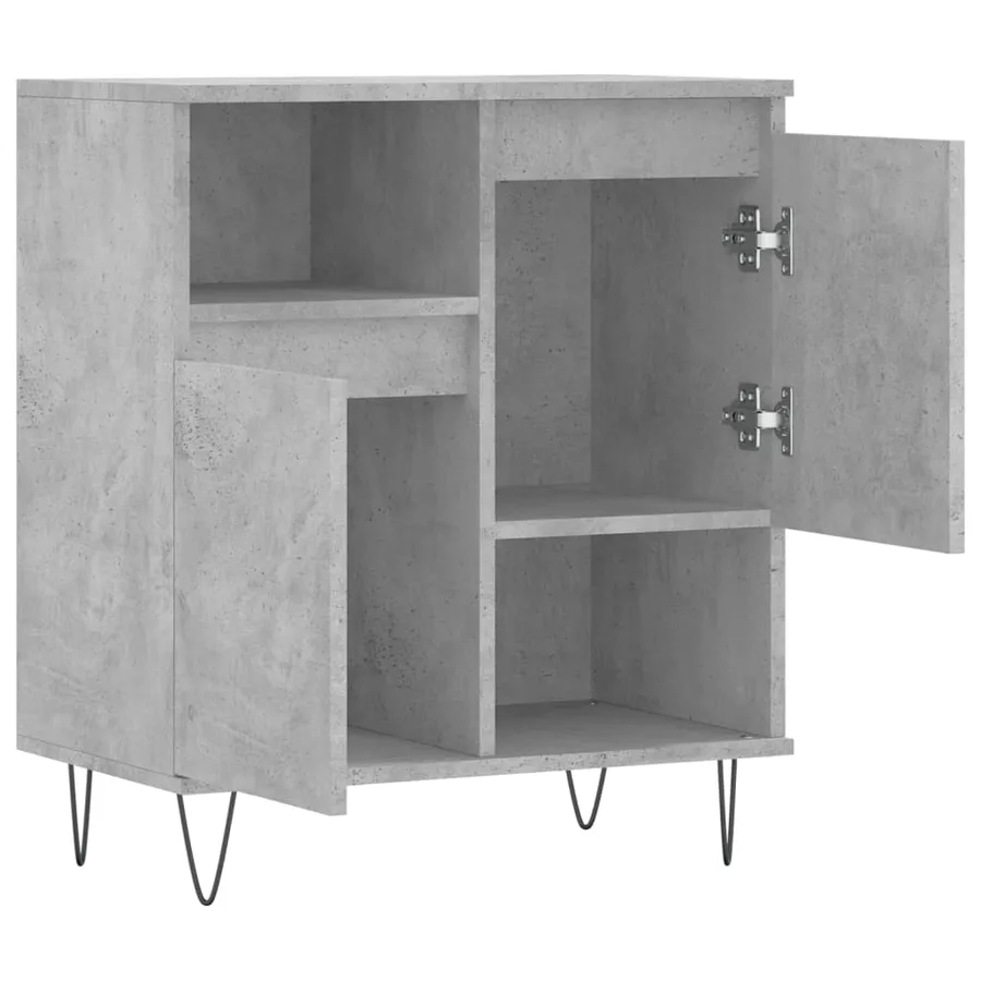 Buffet Gris béton 60x35x70 cm Bois d'ingénierie - 6