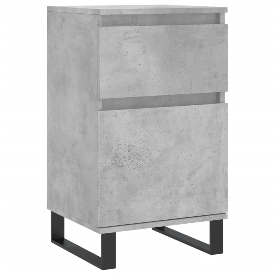 Buffets 2 pcs gris béton 40x35x70 cm bois d'ingénierie - 5