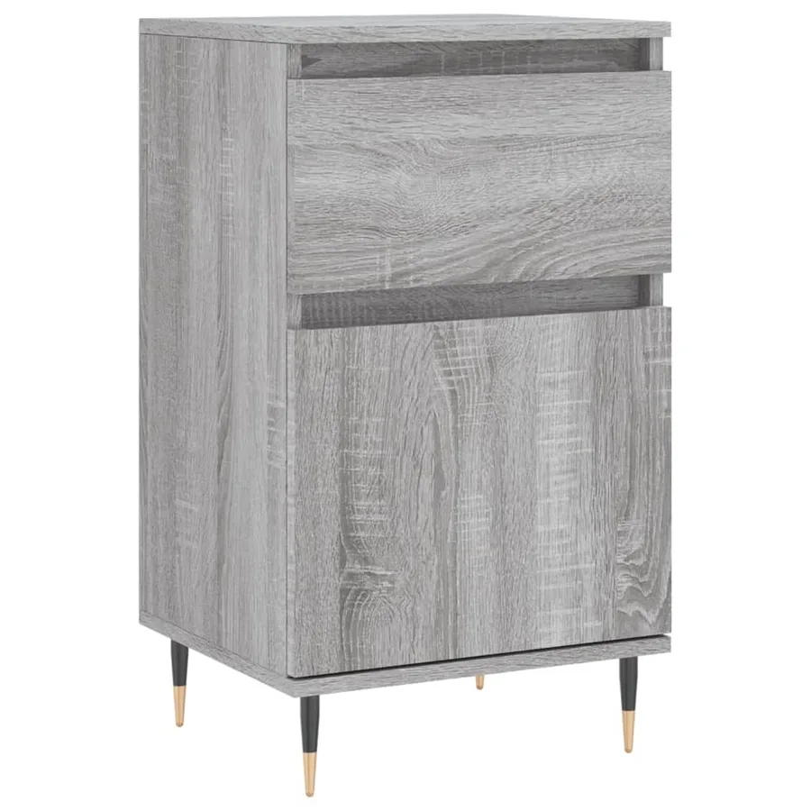 Buffet sonoma gris 40x35x70 cm bois d'ingénierie - 2
