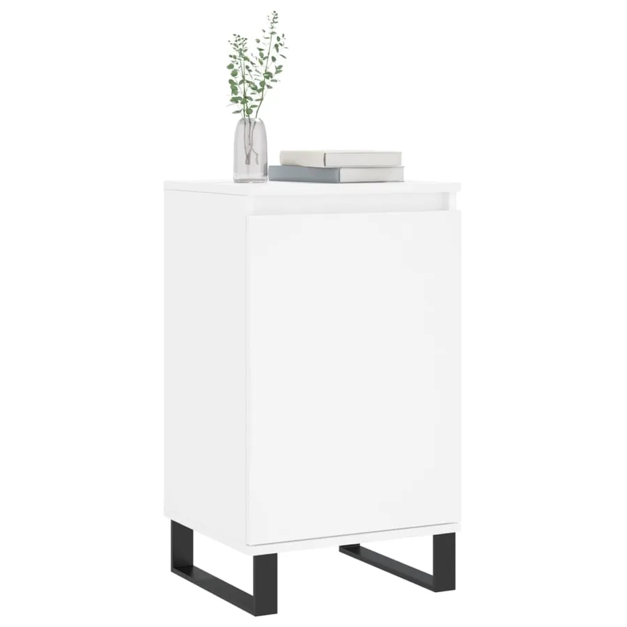 Buffets 2 pcs blanc 40x35x70 cm bois d’ingénierie - 3