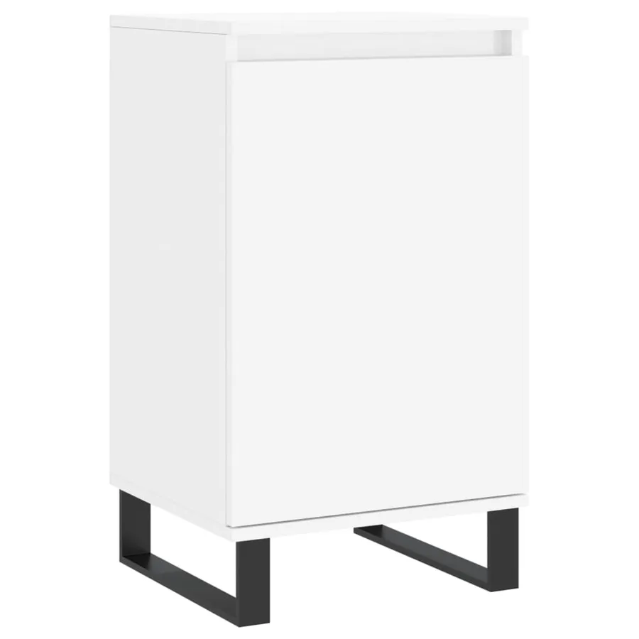 Buffets 2 pcs blanc 40x35x70 cm bois d’ingénierie - 5