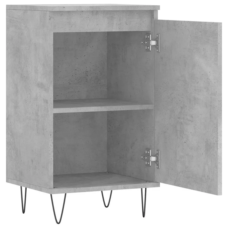 Buffet gris béton 40x35x70 cm bois d'ingénierie - 6