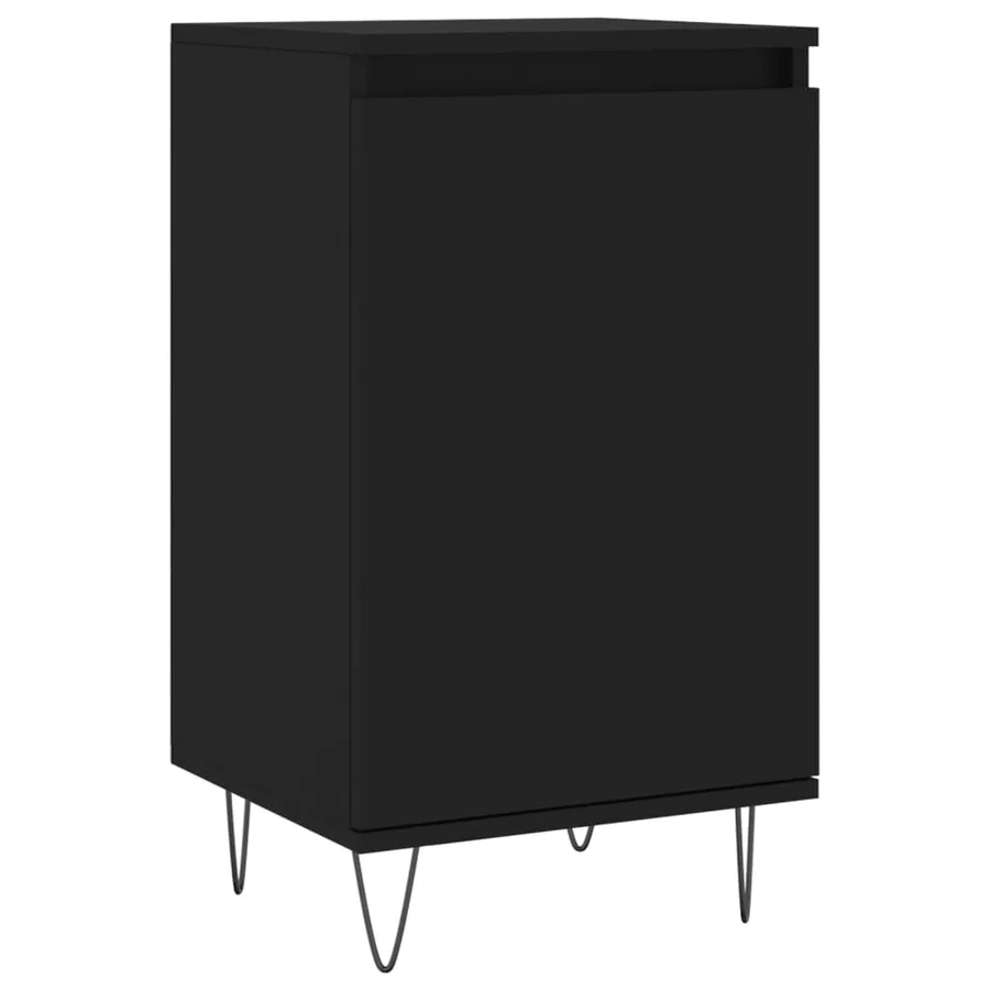 Buffets 2 pcs noir 40x35x70 cm bois d’ingénierie - 5