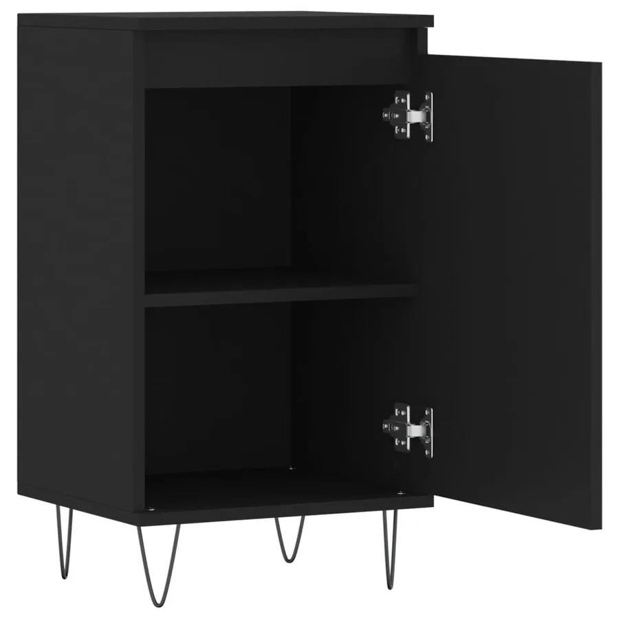 Buffets 2 pcs noir 40x35x70 cm bois d’ingénierie - 7