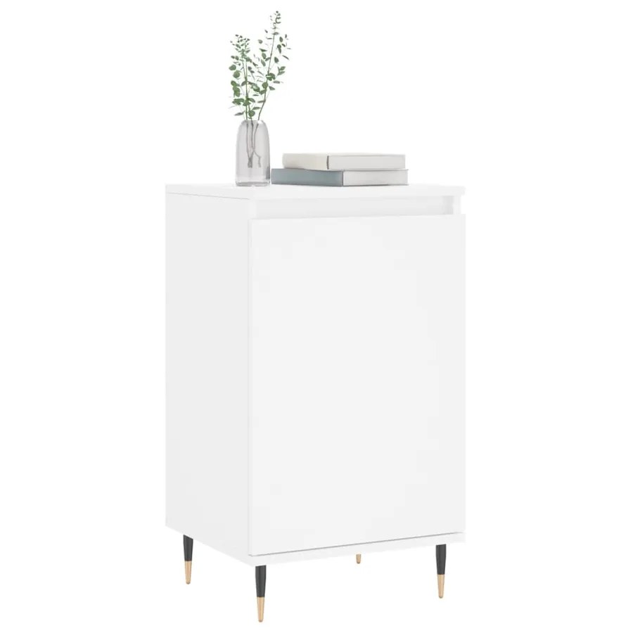 Buffet blanc 40x35x70 cm bois d’ingénierie - 3