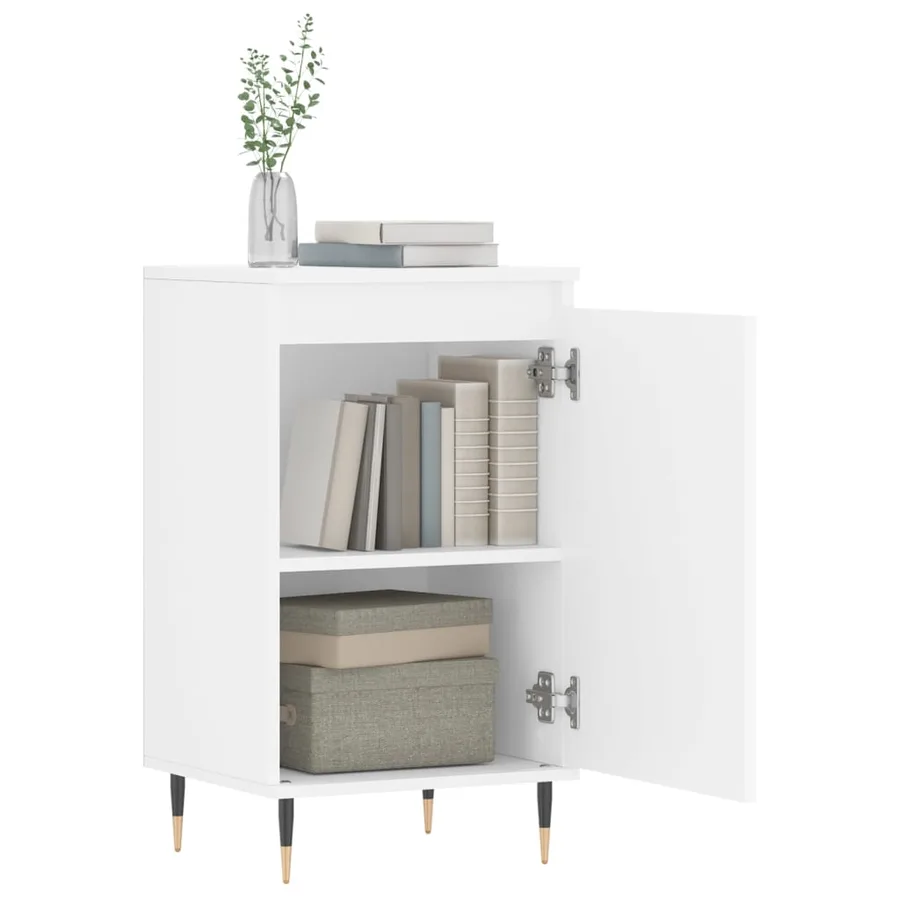 Buffet blanc 40x35x70 cm bois d’ingénierie - 4