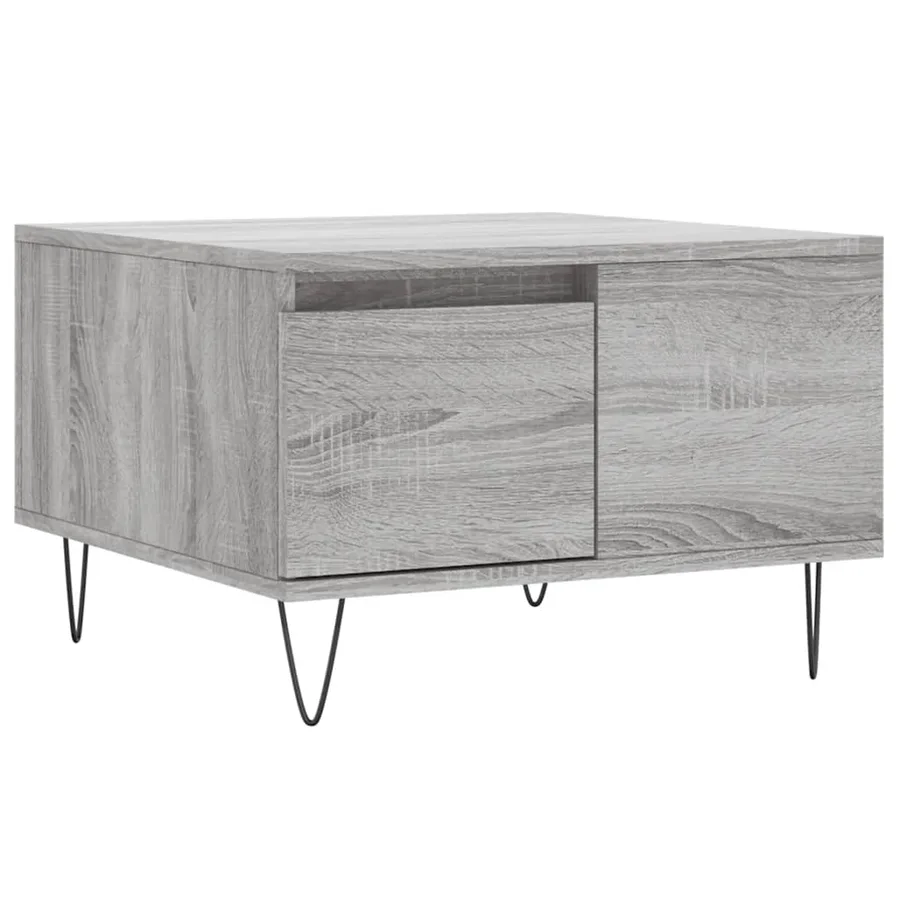 Table basse sonoma gris 55x55x36,5 cm bois d'ingénierie - 2