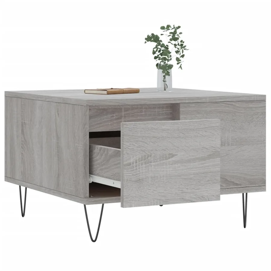Table basse sonoma gris 55x55x36,5 cm bois d'ingénierie - 4