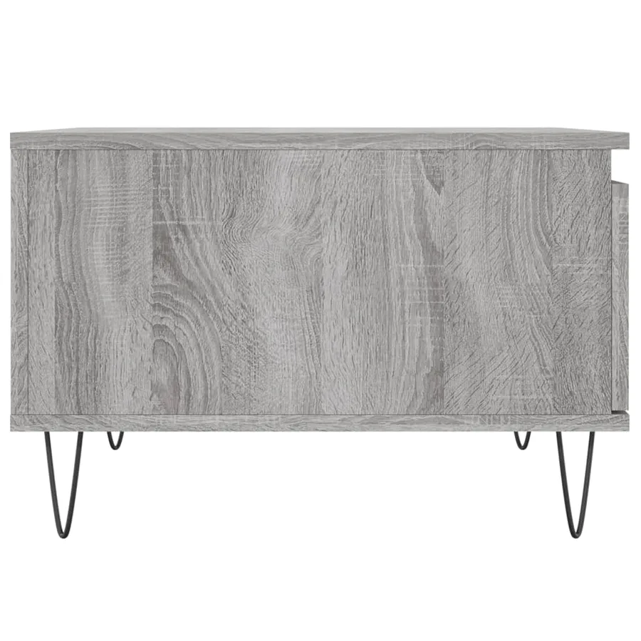 Table basse sonoma gris 55x55x36,5 cm bois d'ingénierie - 7
