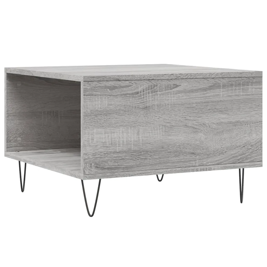 Table basse sonoma gris 55x55x36,5 cm bois d'ingénierie - 8
