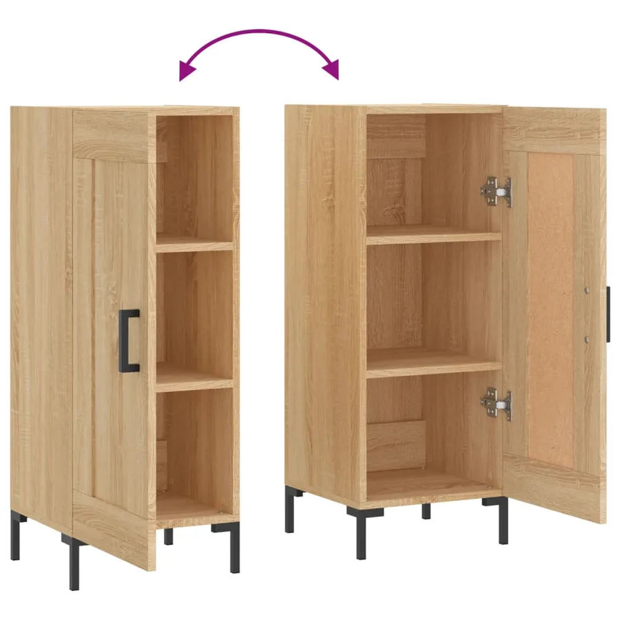Buffet Chêne sonoma 34,5x34x90 cm Bois d'ingénierie - 9