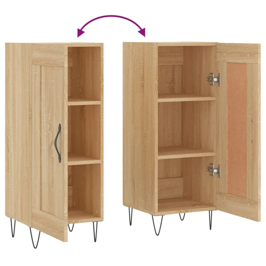 Buffet Chêne sonoma 34,5x34x90 cm Bois d'ingénierie - 9
