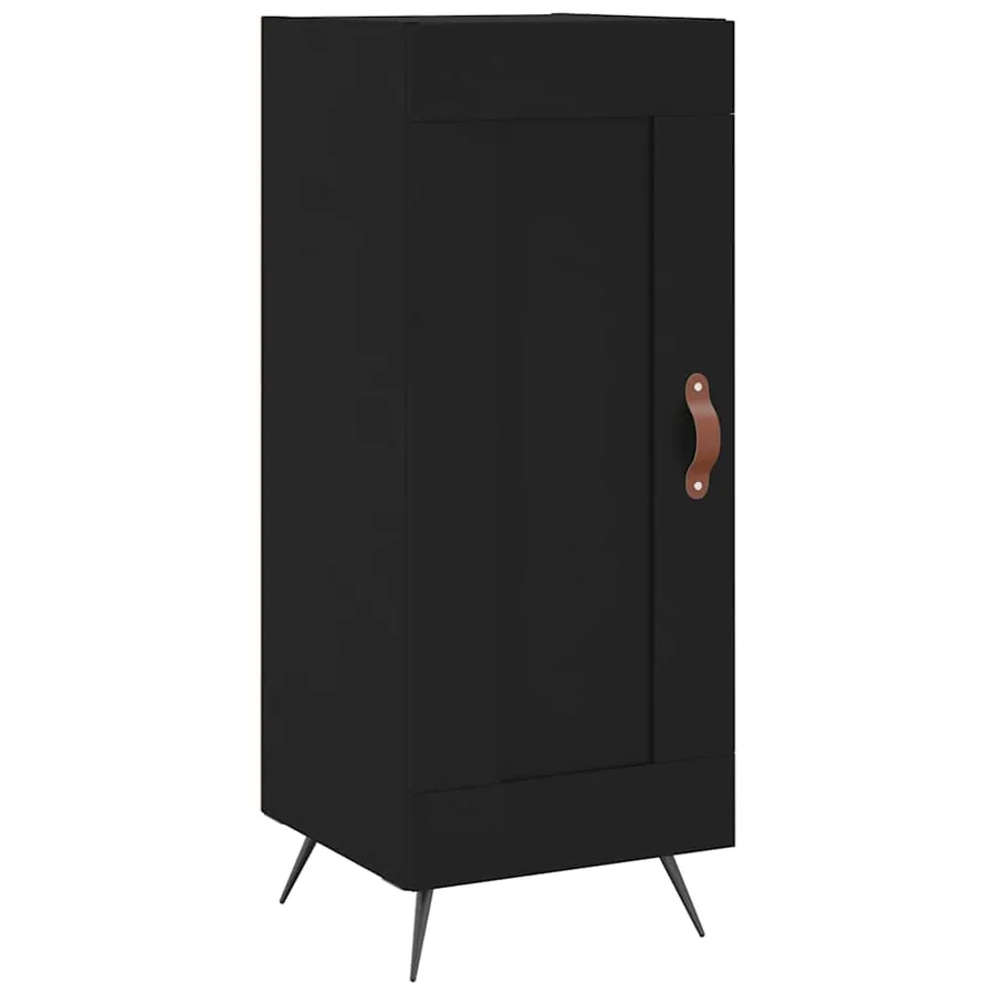 Buffet Noir 34,5x34x90 cm Bois d'ingénierie - 2