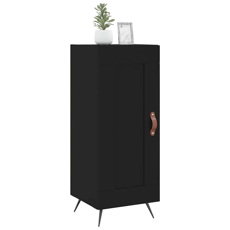 Buffet Noir 34,5x34x90 cm Bois d'ingénierie - 3