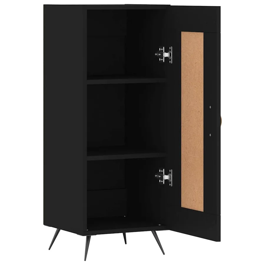 Buffet Noir 34,5x34x90 cm Bois d'ingénierie - 6