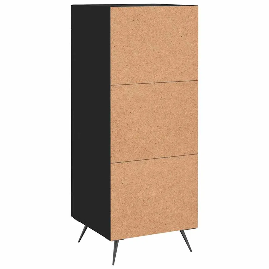 Buffet Noir 34,5x34x90 cm Bois d'ingénierie - 8