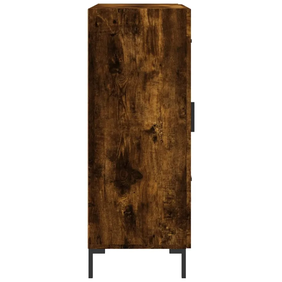 Buffet chêne fumé 69,5x34x90 cm bois d'ingénierie - 7