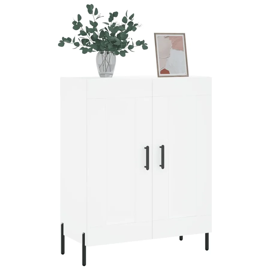 Buffet blanc 69,5x34x90 cm bois d'ingénierie - 3