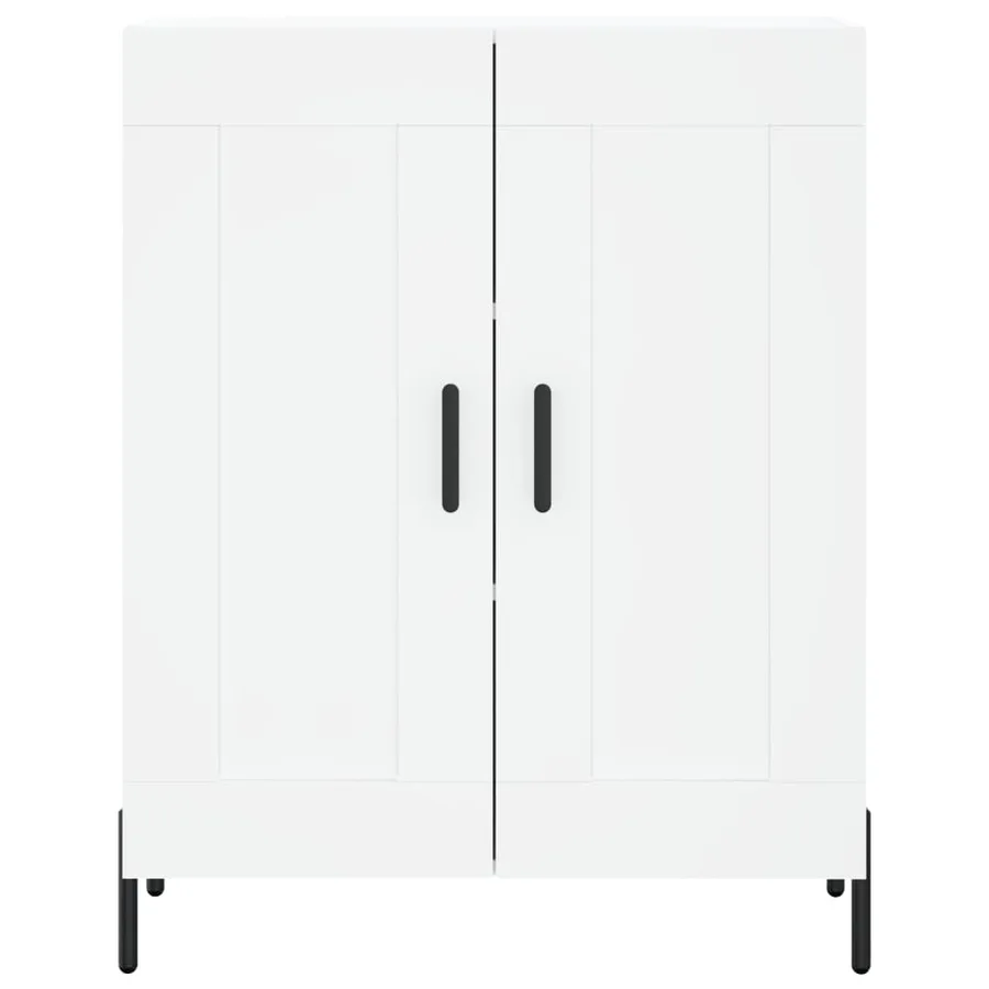 Buffet blanc 69,5x34x90 cm bois d'ingénierie - 5