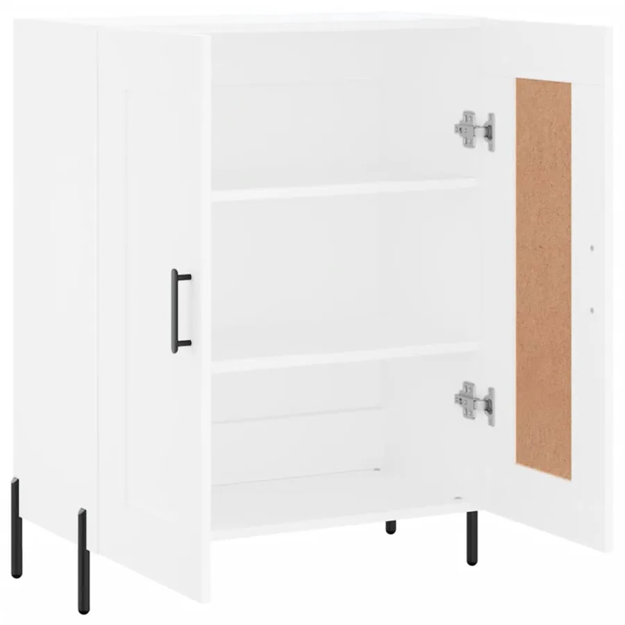 Buffet blanc 69,5x34x90 cm bois d'ingénierie - 6