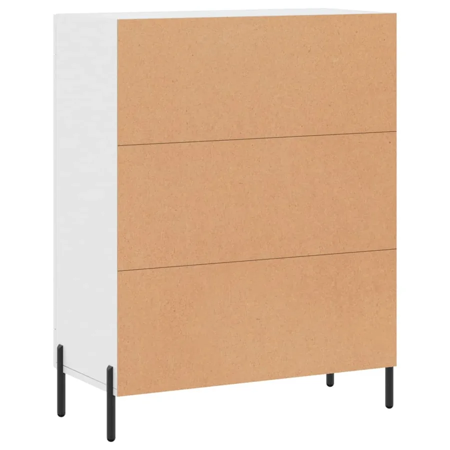 Buffet blanc 69,5x34x90 cm bois d'ingénierie - 8