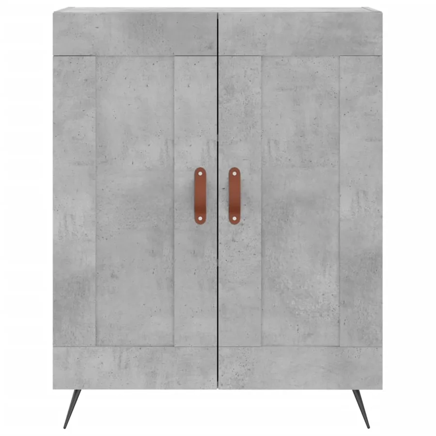 Buffet gris béton 69,5x34x90 cm bois d'ingénierie - 5