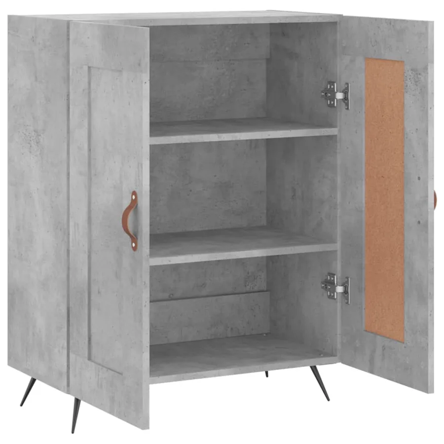 Buffet gris béton 69,5x34x90 cm bois d'ingénierie - 6