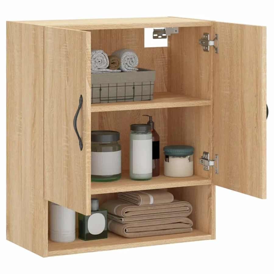 Armoire murale chêne sonoma 60x31x70 cm bois d'ingénierie - 4