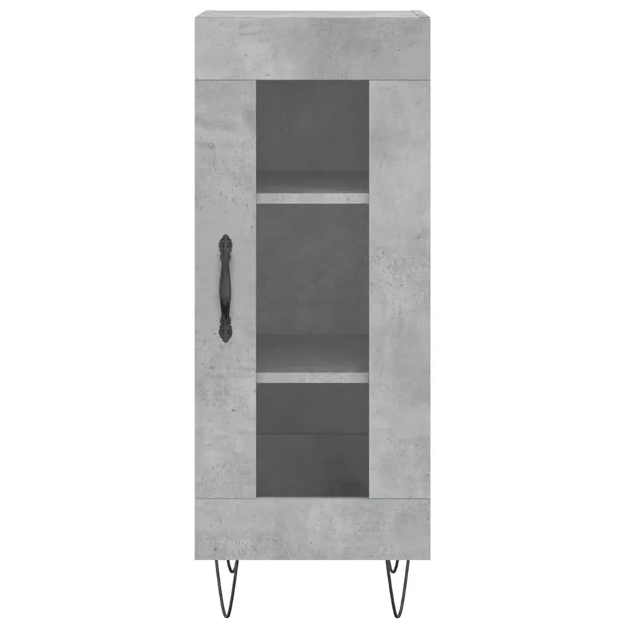 Buffet Gris béton 34,5x34x90 cm Bois d'ingénierie - 5