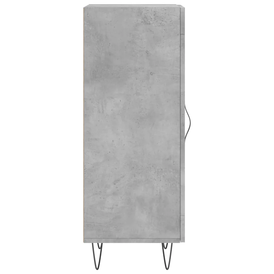Buffet Gris béton 34,5x34x90 cm Bois d'ingénierie - 7