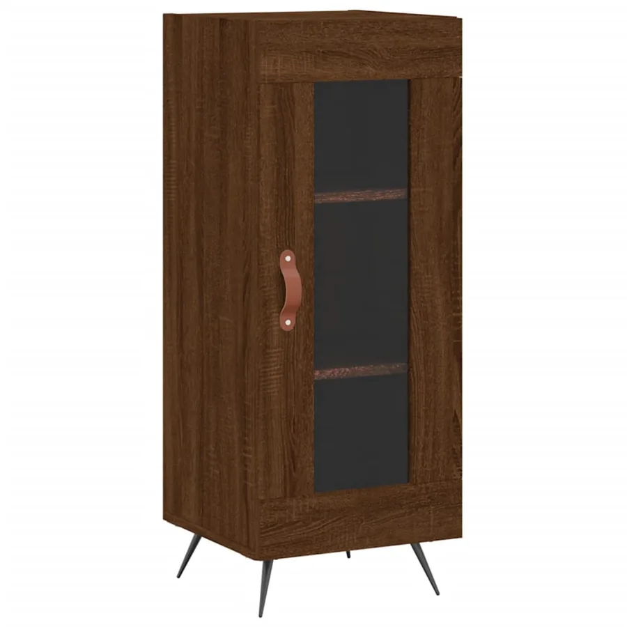 Buffet Chêne marron 34,5x34x90 cm Bois d'ingénierie - 2