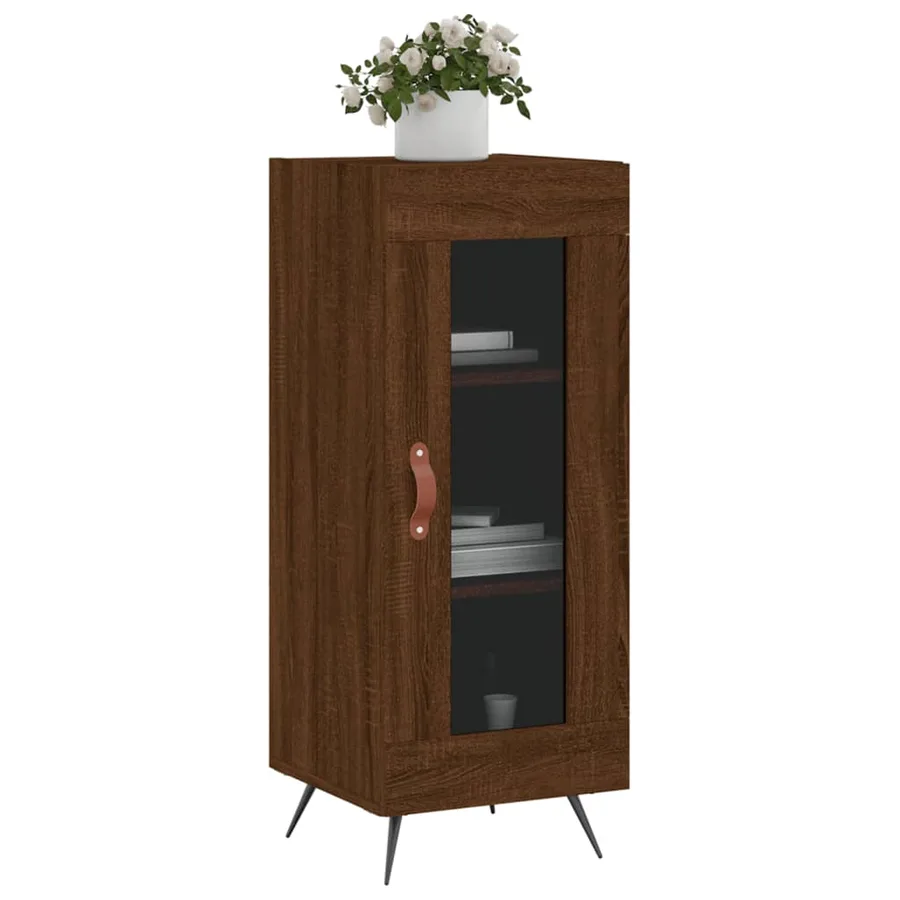 Buffet Chêne marron 34,5x34x90 cm Bois d'ingénierie - 3