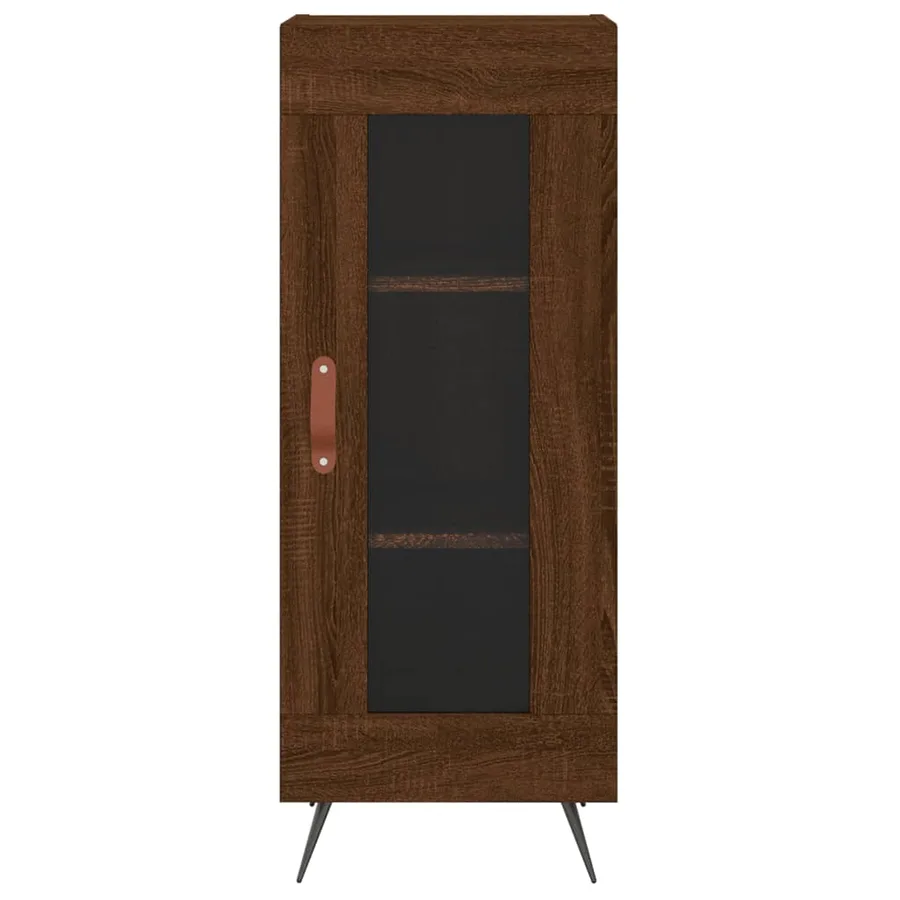 Buffet Chêne marron 34,5x34x90 cm Bois d'ingénierie - 5