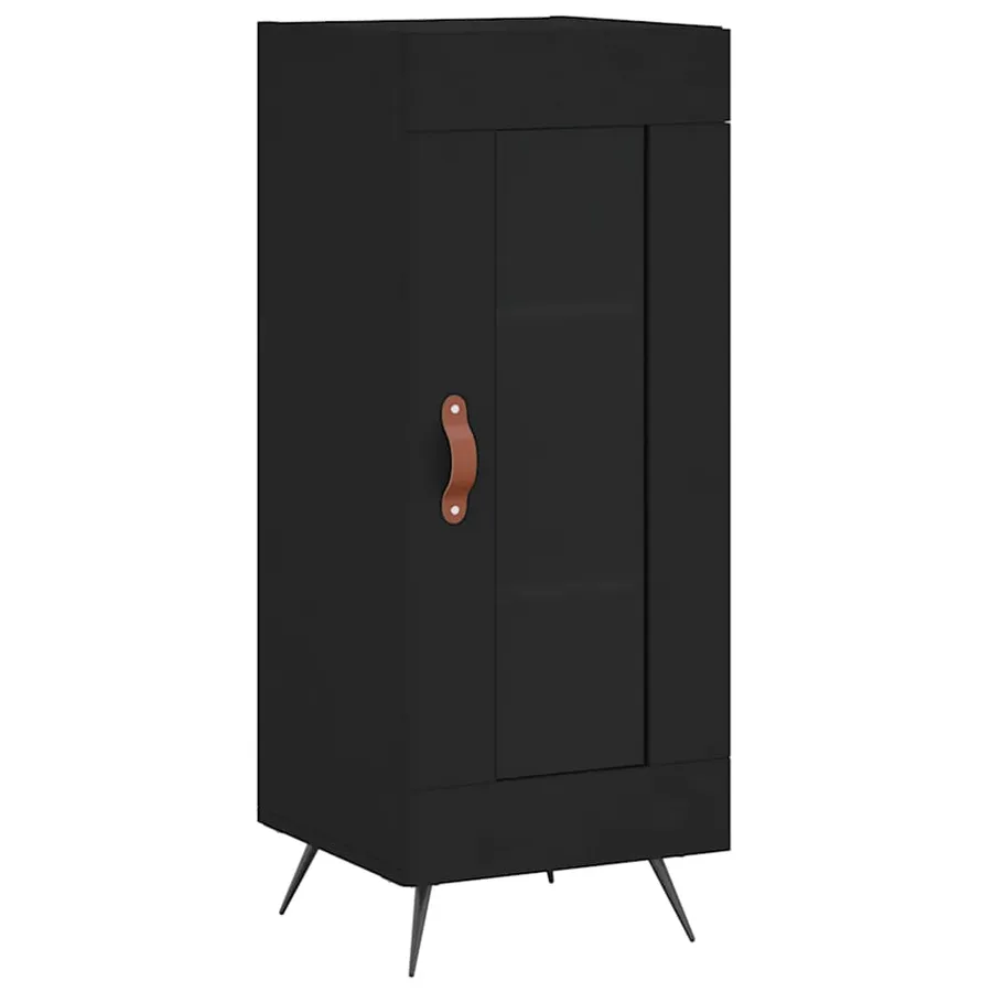 Buffet Noir 34,5x34x90 cm Bois d'ingénierie - 2