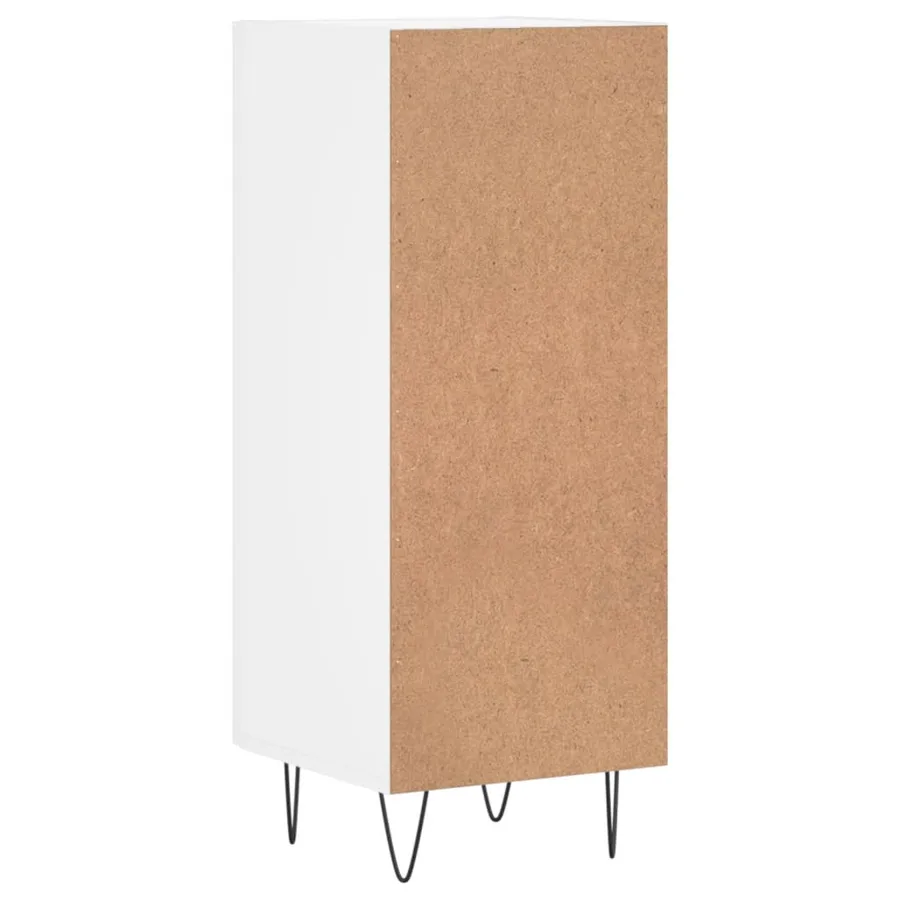 Buffet blanc 34,5x34x90 cm bois d'ingénierie - 8