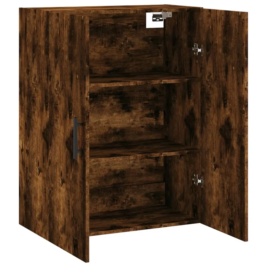 Armoire murale chêne fumé 69,5x34x90 cm - 6