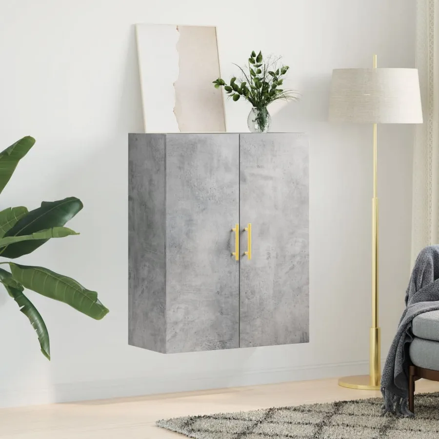 Armoire murale gris béton 69,5x34x90 cm - 3