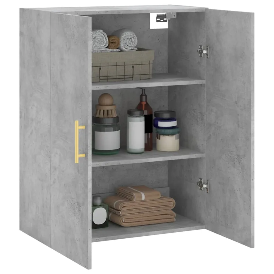 Armoire murale gris béton 69,5x34x90 cm - 5