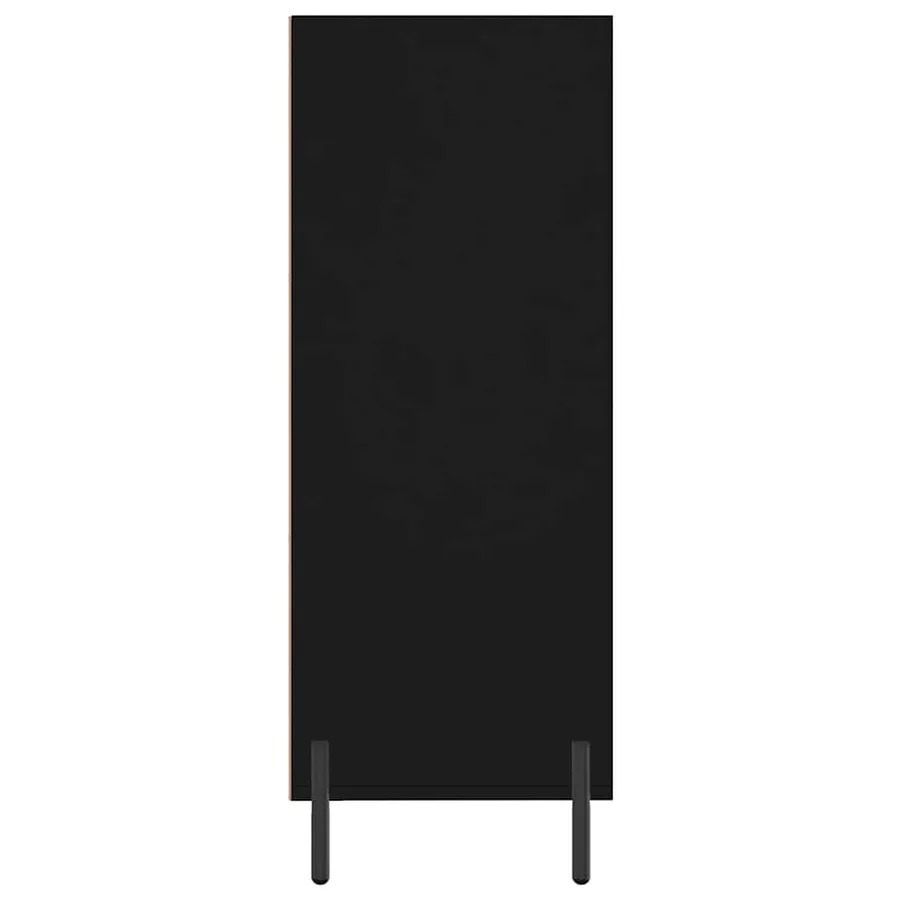 Armoire à étagères noir 69,5x32,5x90 cm bois d'ingénierie - 5