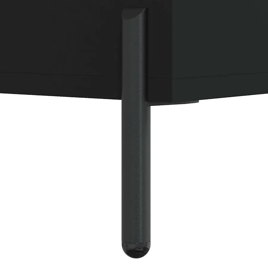 Armoire à étagères noir 69,5x32,5x90 cm bois d'ingénierie - 7