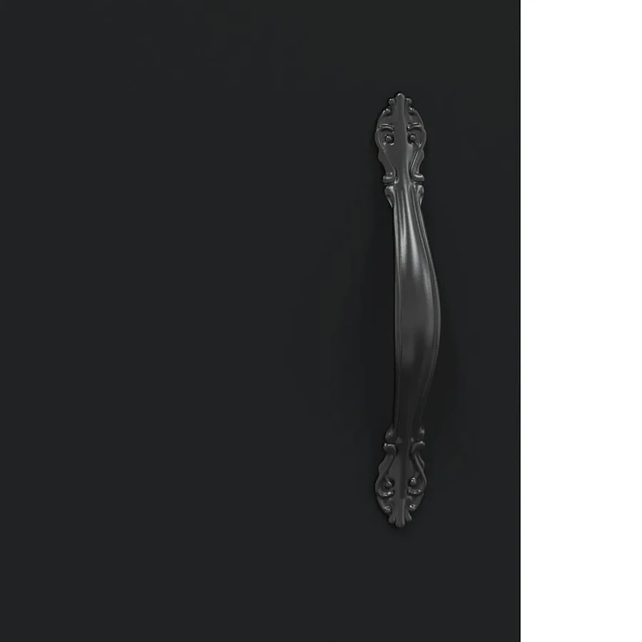 Buffet noir 69,5x34x90 cm bois d'ingénierie - 11