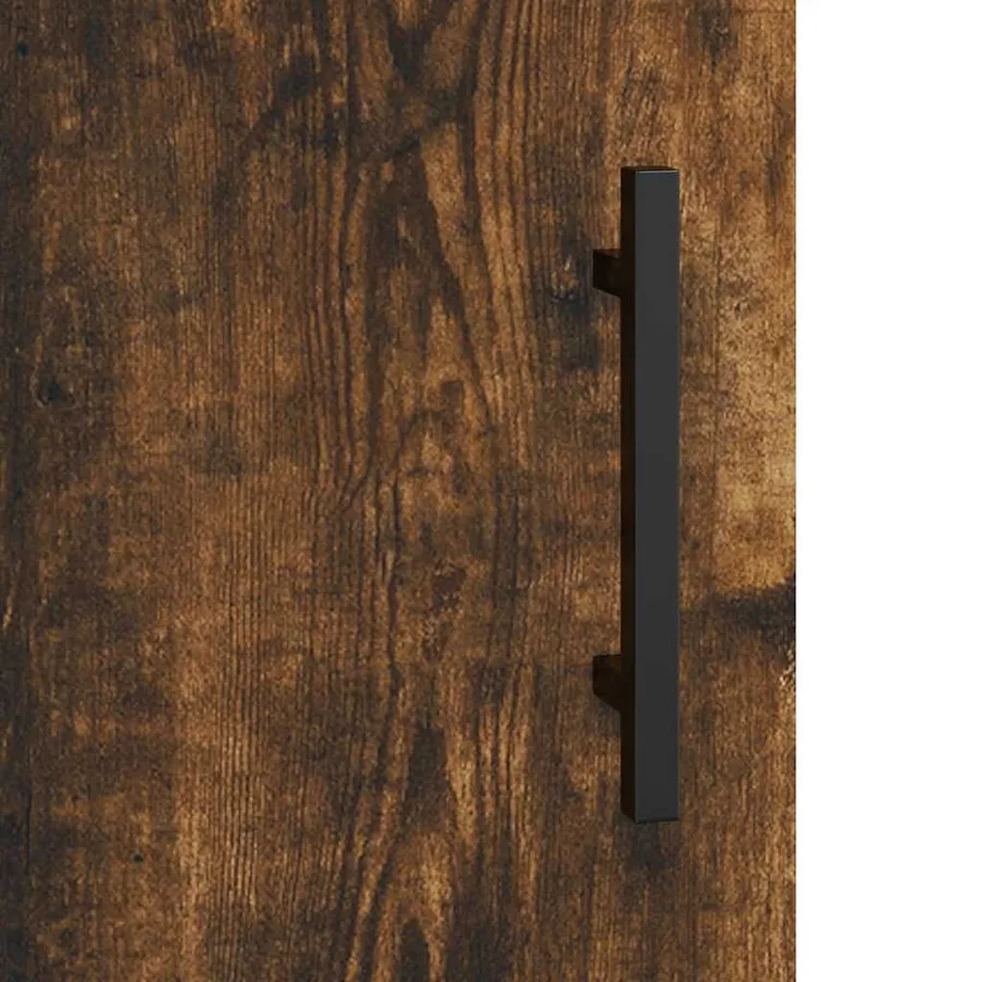 Buffet chêne fumé 69,5x34x90 cm bois d'ingénierie - 10