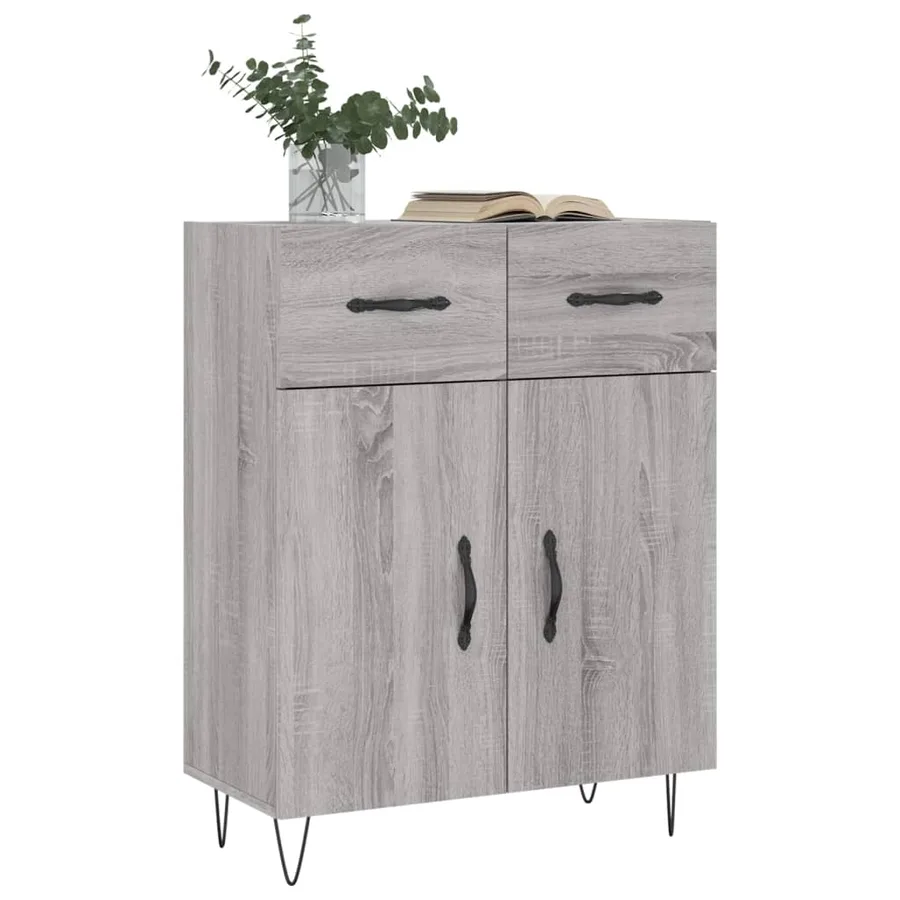 Buffet sonoma gris 69,5x34x90 cm bois d'ingénierie - 3
