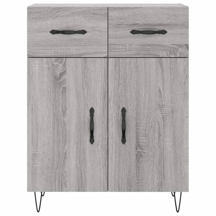 Buffet sonoma gris 69,5x34x90 cm bois d'ingénierie - 6