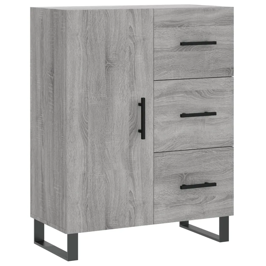Buffet sonoma gris 69,5x34x90 cm bois d'ingénierie - 2
