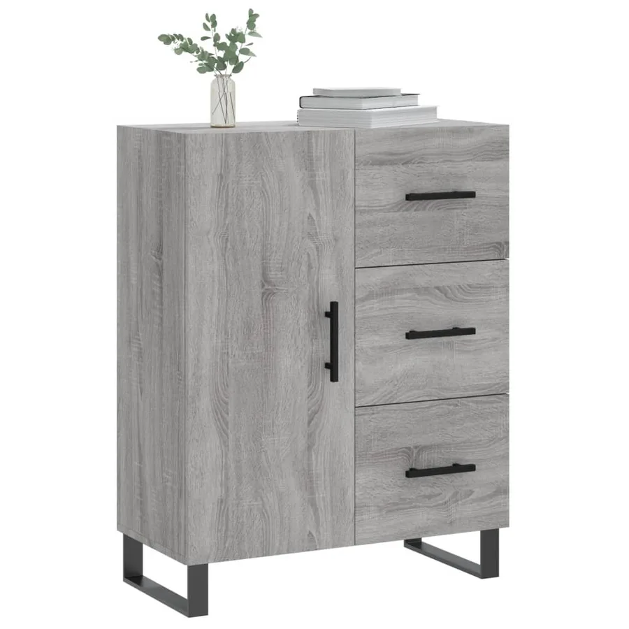 Buffet sonoma gris 69,5x34x90 cm bois d'ingénierie - 3