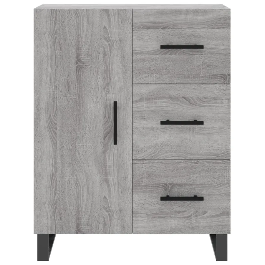 Buffet sonoma gris 69,5x34x90 cm bois d'ingénierie - 5