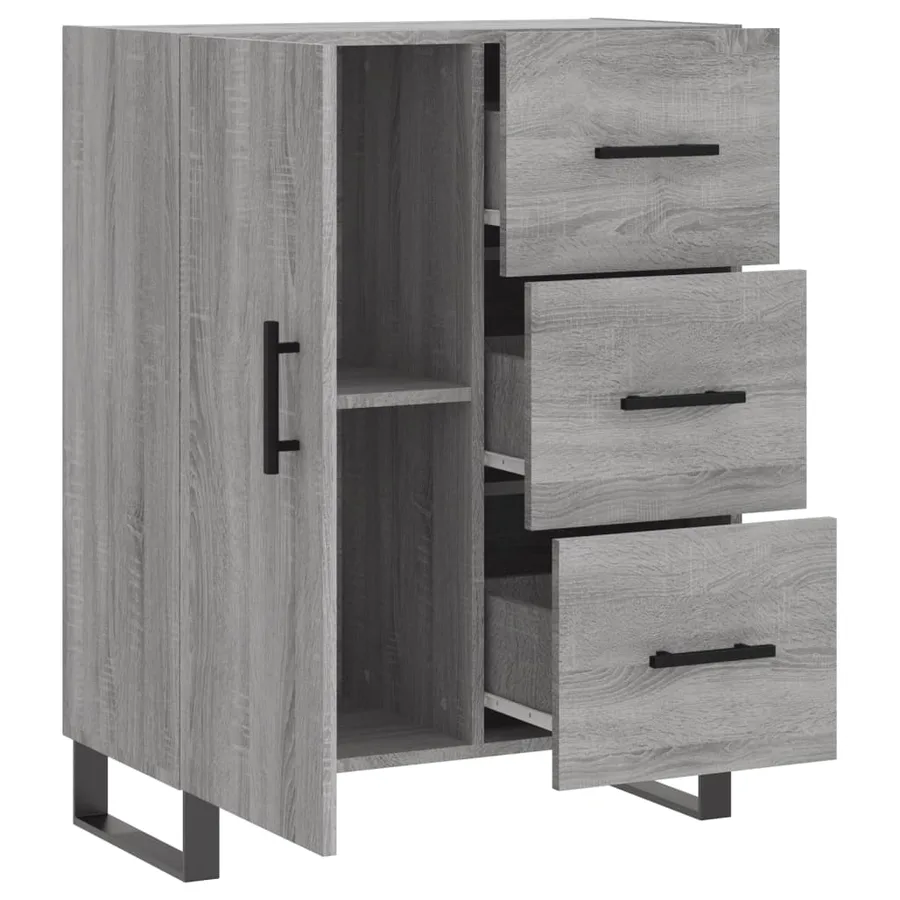 Buffet sonoma gris 69,5x34x90 cm bois d'ingénierie - 6