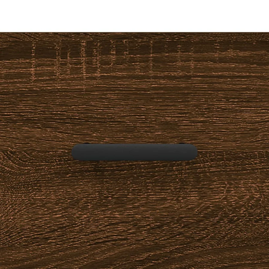 Buffet chêne marron 69,5x34x90 cm bois d'ingénierie - 9